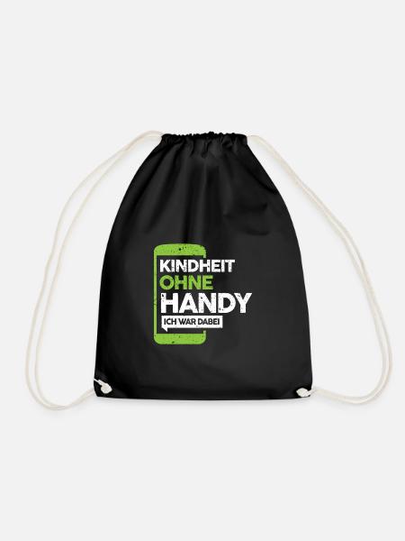 Kindheit Ohne Handy Ich War Dabei | Lustig Spruch - Turnbeutel - Schwarz