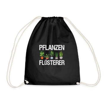 Planzenflüsterer Garten Gärtner Outfit - Turnbeutel - Schwarz - Vorne