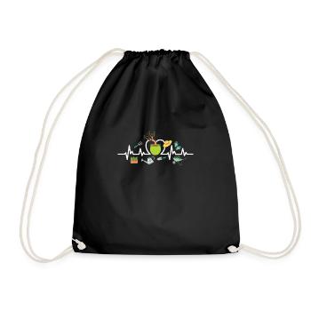 Heartbeat ECG Garden Gardener Outfit - Sac de sport léger - noir - Devant