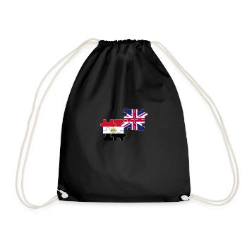 Egypte Drapeau du Royaume-Uni Égyptien britannique - Sac de sport léger - noir - Devant