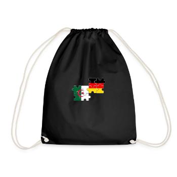 Algeria Germany Flag German Algerians - Drawstring Bag - black - Front
