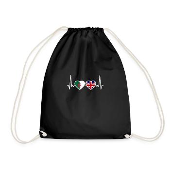 Algeria British flag British Algerian - Drawstring Bag - black - Front