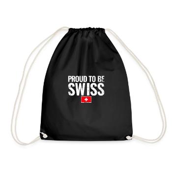 Fier d’être suisse Suisse Drapeau suisse - Sac de sport léger - noir - Devant
