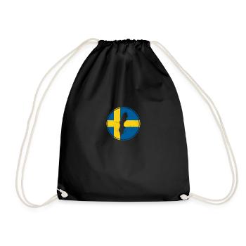 Schweden Karte Schwedische Flagge Stolzer Schwede - Turnbeutel - Schwarz - Vorne