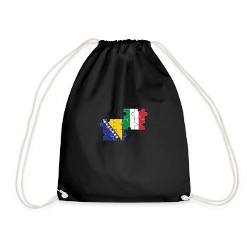 Bosnie Italie Drapeau Bosniaques d’Italie - Sac de sport léger - noir - Devant