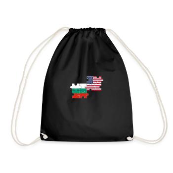 Bulgarie États-Unis Drapeau Américain Bulgare - Sac de sport léger - noir - Devant