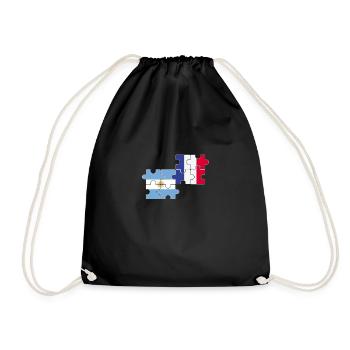 Argentine France Drapeau Argentine - Sac de sport léger - noir - Devant