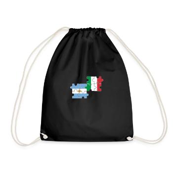 Argentine Italie Drapeau Argentine - Sac de sport léger - noir - Devant