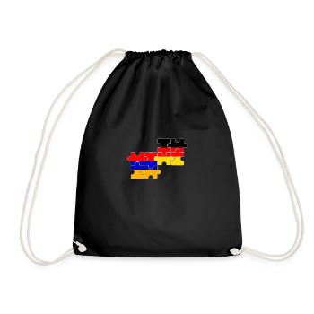 Armenia Germany Flag German Armenians - Drawstring Bag - black - Front