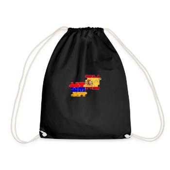 Armenia Spain Vintage Flag - Drawstring Bag - black - Front