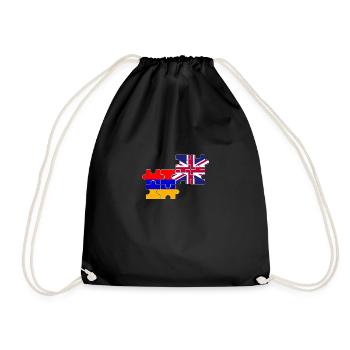 Arménie Drapeau du Royaume-Uni Arménien britannique - Sac de sport léger - noir - Devant