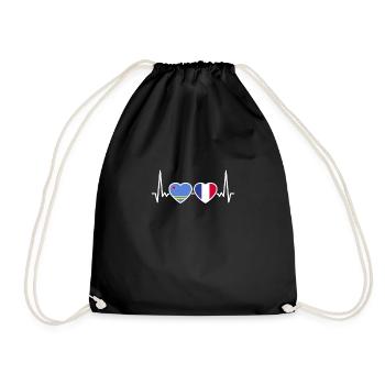 Aruba France heartbeat flag Aruban - Sac de sport léger - noir - Devant