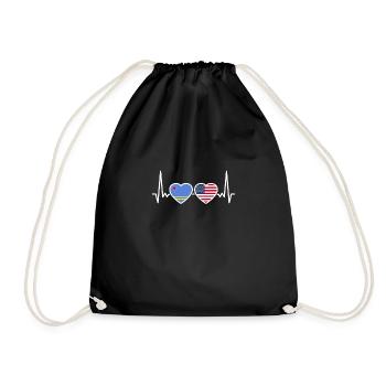 Aruba USA heartbeat flag américain Aruban - Sac de sport léger - noir - Devant
