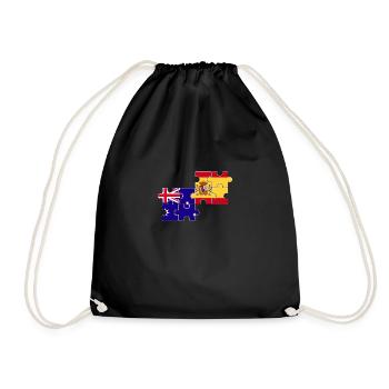Australie Espagne Drapeau Australie - Sac de sport léger - noir - Devant