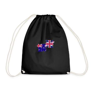 Australien UK Flagge Britisch Australisch - Turnbeutel - Schwarz - Vorne