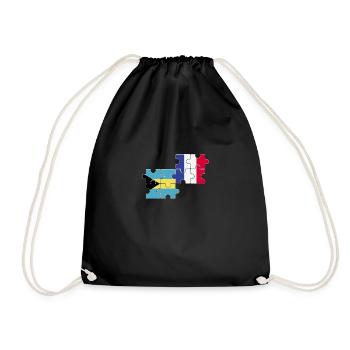 Bahamas France Drapeau Bahamiens français - Sac de sport léger - noir - Devant