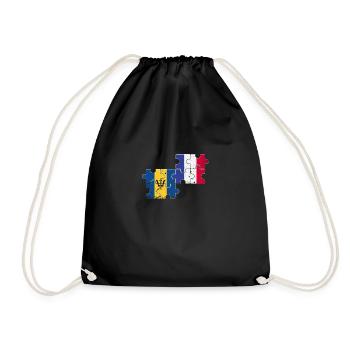 Barbade France Vintage Flag Barbadien - Sac de sport léger - noir - Devant