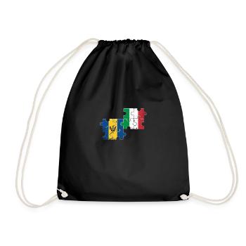 Barbade Italie Vintage Flag Barbadien - Sac de sport léger - noir - Devant