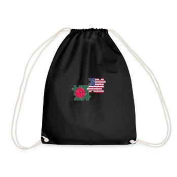 Bangladesh USA Flag American Bangladesh - Drawstring Bag - black - Front