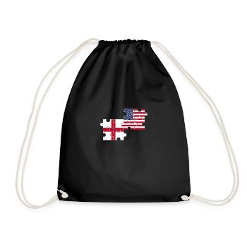 Angleterre États-Unis Drapeau Anglais américain - Sac de sport léger - noir - Devant