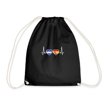 Honduras Espagne Vintage Heartbeat Flag - Sac de sport léger - noir - Devant