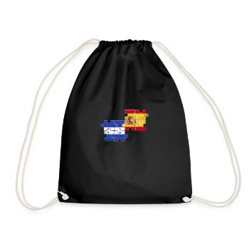 Honduras Espagne Drapeau d’époque Espagnol Hondurien - Sac de sport léger - noir - Devant