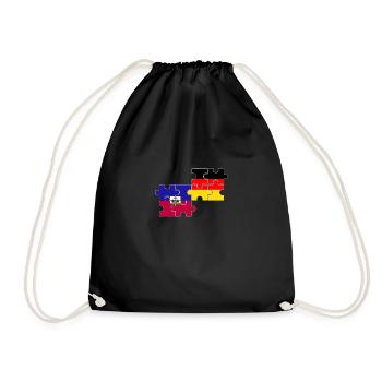 Haïti Allemagne Drapeau Allemand Haïtien - Sac de sport léger - noir - Devant