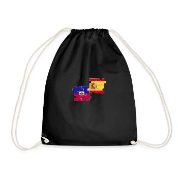 Haïti Espagne Drapeau Espagnols Haïtiens - Sac de sport léger - noir - Devant