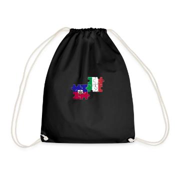 Haïti Italie Vintage Drapeau Italiens Haïtiens - Sac de sport léger - noir - Devant