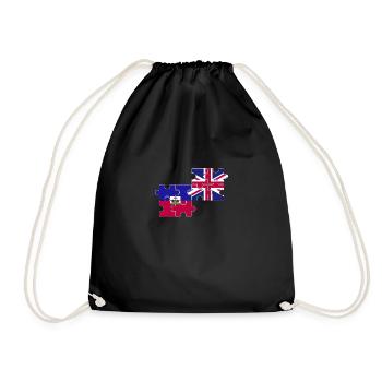 Haïti Drapeau du Royaume-Uni Haïtien britannique - Sac de sport léger - noir - Devant