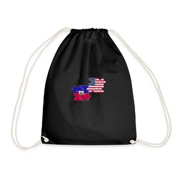 Haïti USA Drapeau américain Haïtien - Sac de sport léger - noir - Devant