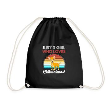 Chihuahua Fille Fête des mères - Sac de sport léger - noir - Devant