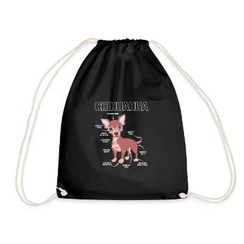 Anatomie du chihuahua - Sac de sport léger - noir - Devant