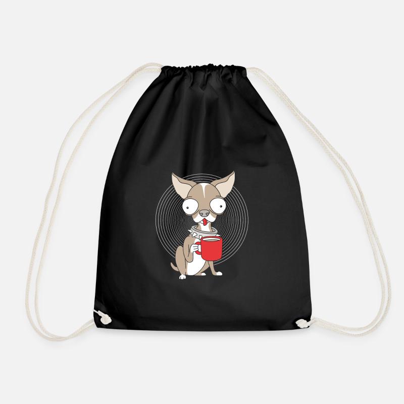 Chihuahua - Drawstring Bag - black