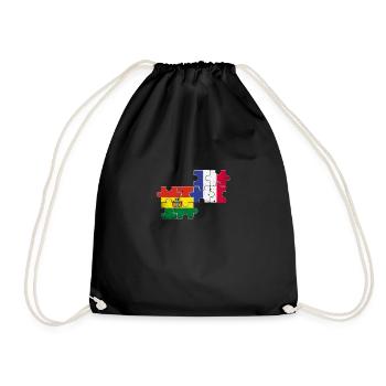 Bolivie France Drapeau Boliviens - Sac de sport léger - noir - Devant