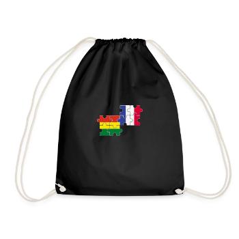 Bolivie France Drapeau Boliviens - Sac de sport léger - noir - Devant