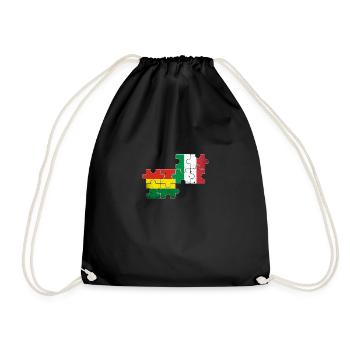 Bolivie Italie Drapeau Vintage Boliviens - Sac de sport léger - noir - Devant