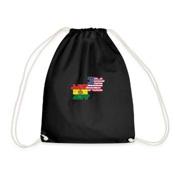 Bolivie USA Drapeau bolivien - Sac de sport léger - noir - Devant