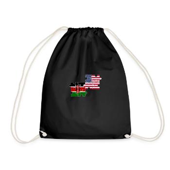 Kenya USA Flag Américain Kenyan - Sac de sport léger - noir - Devant