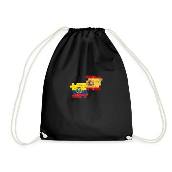 Equateur Espagne Drapeau Vintage Espagnols - Sac de sport léger - noir - Devant