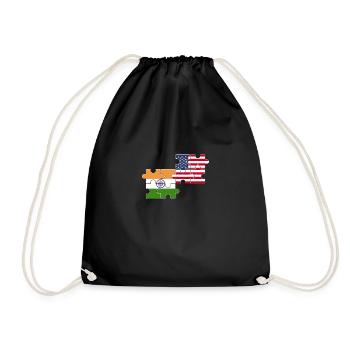 Inde États-Unis Drapeau Indien d’Amérique - Sac de sport léger - noir - Devant