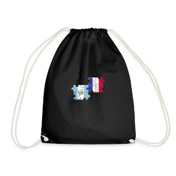 Guatemala France Vintage Flag Guatemalan - Drawstring Bag - black - Front