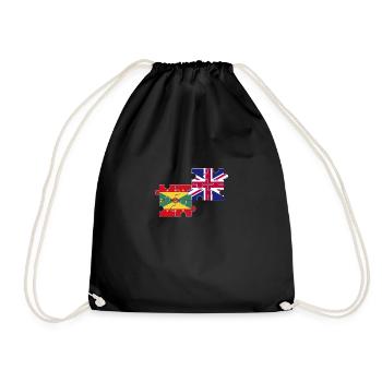 Grenada UK Flagge Britische Grenadier - Turnbeutel - Schwarz - Vorne