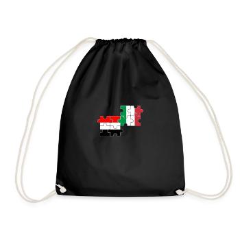 Yémen Italie Drapeau Italien Yéménite - Sac de sport léger - noir - Devant