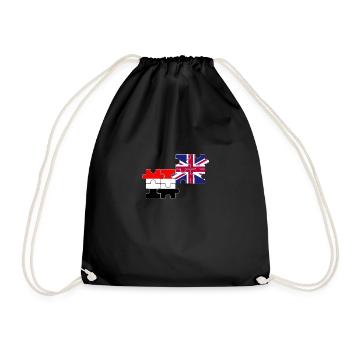 Yémen Drapeau britannique Yéménite britannique - Sac de sport léger - noir - Devant