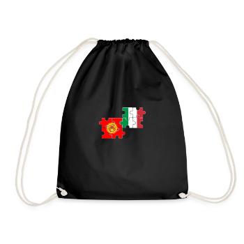 Kirghizistan Italie Drapeau Kirghize italien - Sac de sport léger - noir - Devant