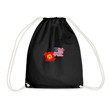 Kirghizistan USA Vintage Flag Kirghize - Sac de sport léger - noir - Devant
