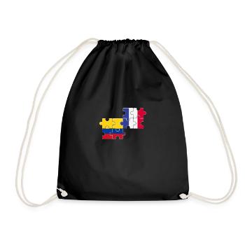 Colombie France Drapeau Colombiens - Sac de sport léger - noir - Devant
