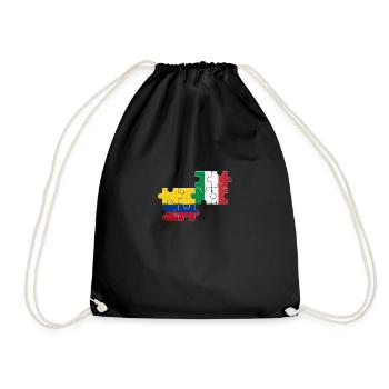 Colombie Italie Vintage Flag Italien - Sac de sport léger - noir - Devant