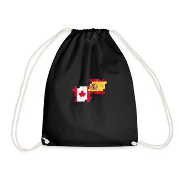 Canada Espagne Drapeau Hispano-Canadien - Sac de sport léger - noir - Devant